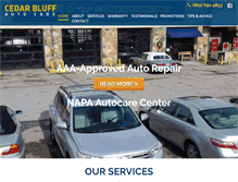 Tablet Screenshot of cedarbluffautocare.com